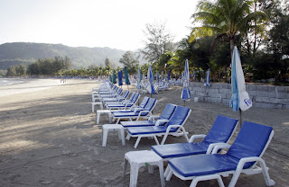 Beach chairs at Kamala Beach