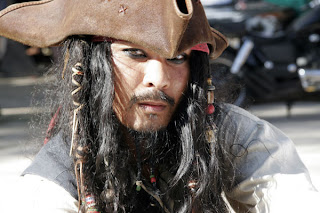 A Thai Jack Sparrow at Patong Beach for Phuket Bike Week