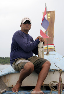 Mr Chin on his boat