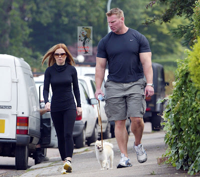 Geri Halliwell and her trainer bodyguard just make for such 