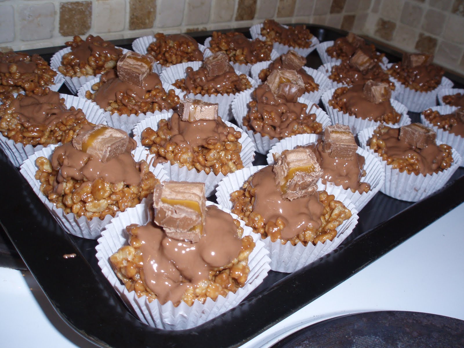 Maria's Gaga Mars Bar Rice Crispy Cakes