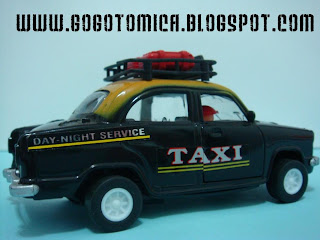Indian Meter Taxi Ambassador Car Pull Back Transport Toy from India Hindustan
