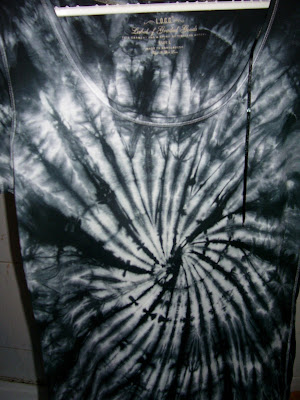 Cloro Tie Dye Camiseta Negra Lejia Desteñir Camiseta Negra Con