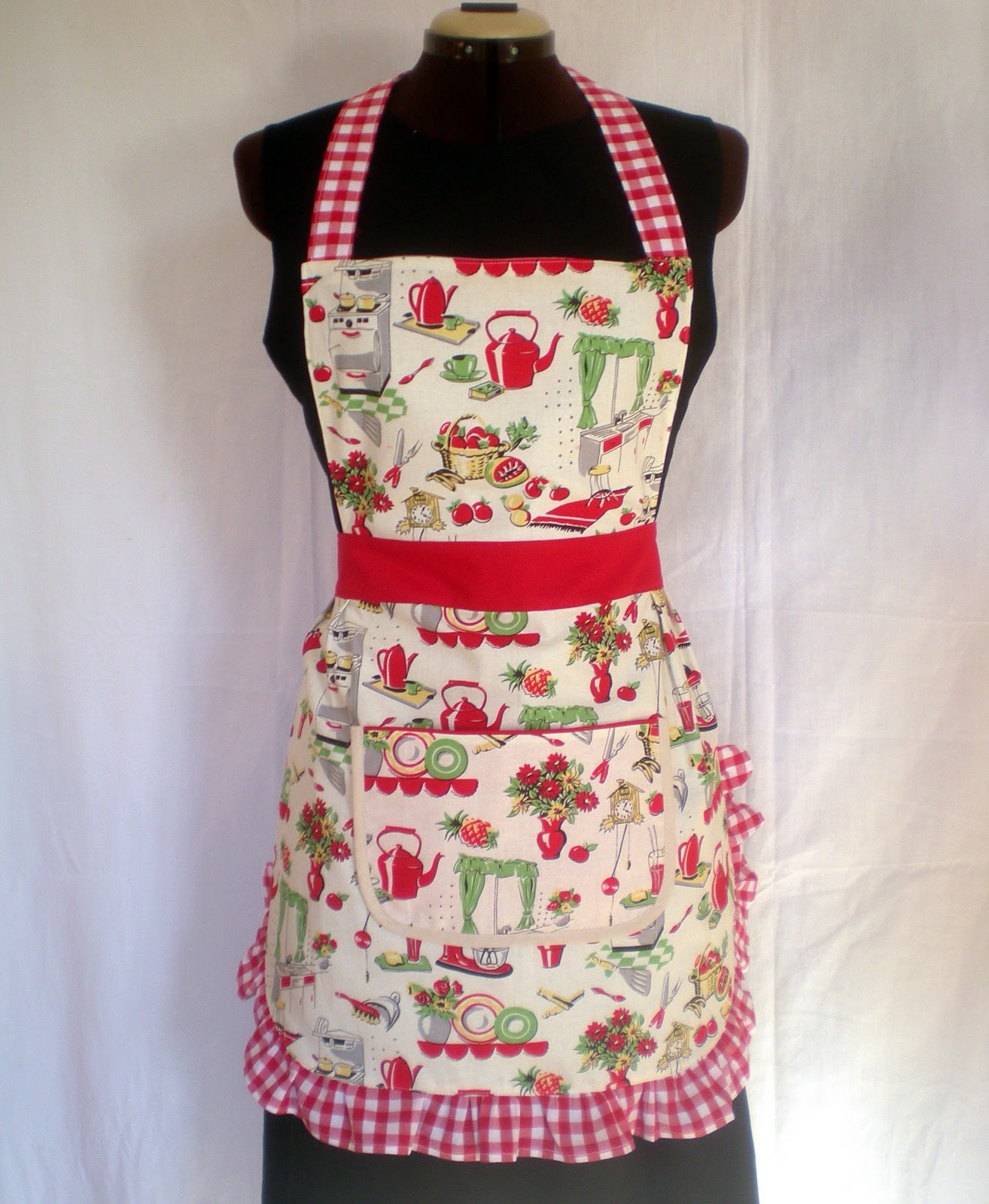 La Compagnie des tabliers: Tablier rétro "cuisine" - vendu