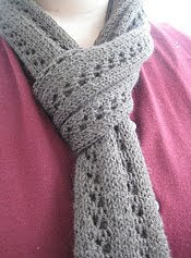 candle flame lace scarf pattern