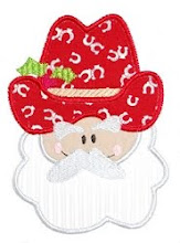 Cowboy Santa Applique