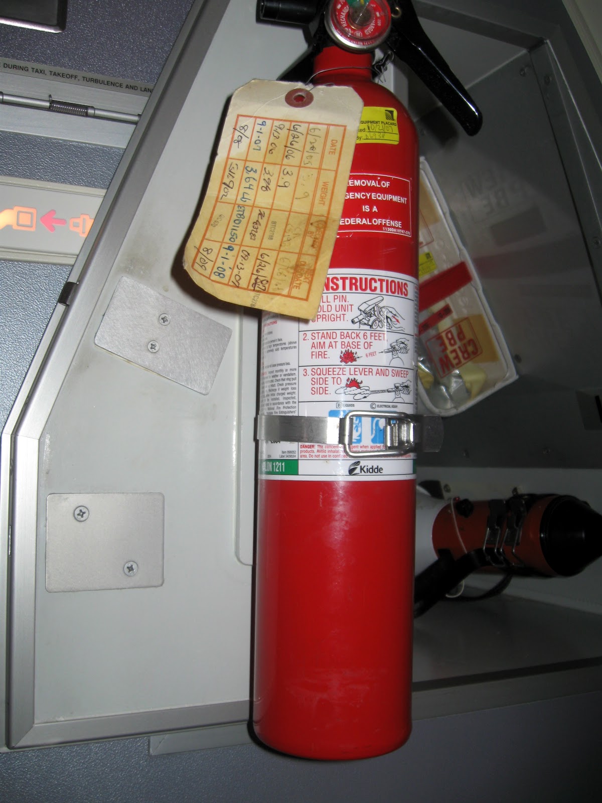 Airplane Fire Extinguisher