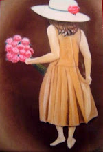 GIRL WITH PINK FLOWERS