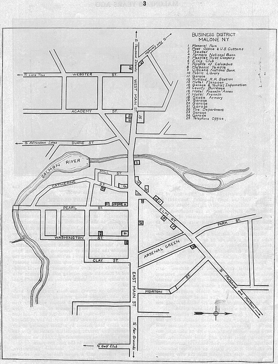 The Franklin County (NY) Historian Malone businesses in 1909 and 1920