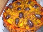 Arroz al horno dentro de la calabaza