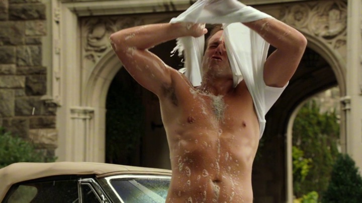 Will Arnett shirtless sud wet shirt washing car pictures.