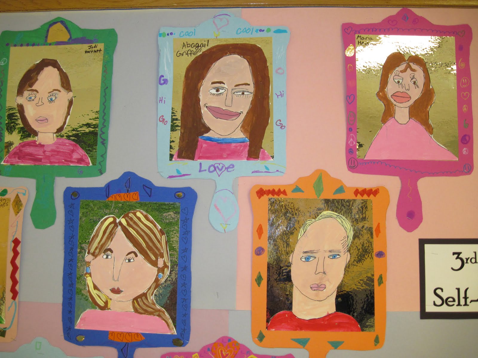 there s a dragon in my art room self portraits by awesome 3rd graders