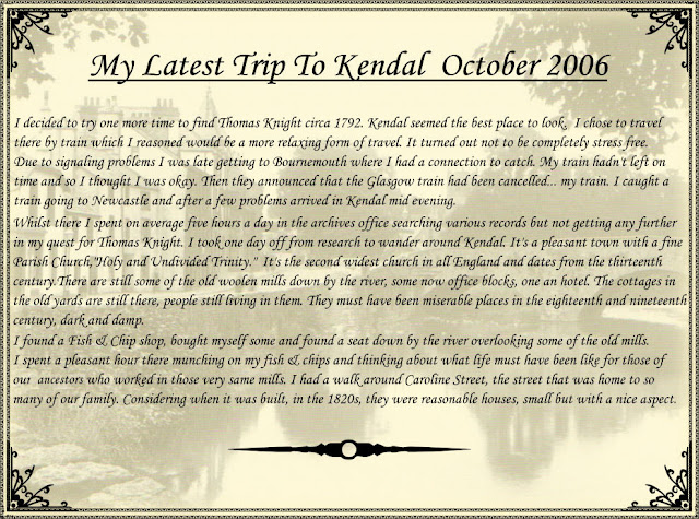 Trip To Kendal 2006