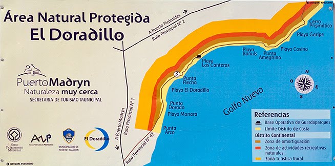 El doradillo Map Whale Watching season Watch Whales from the coast in Patagonia Argentina