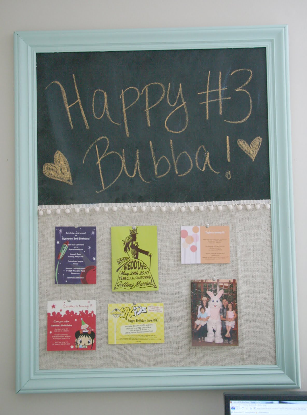 Four Flights of Fancy DIY Cork board & Chalkboard Combo Tutorial