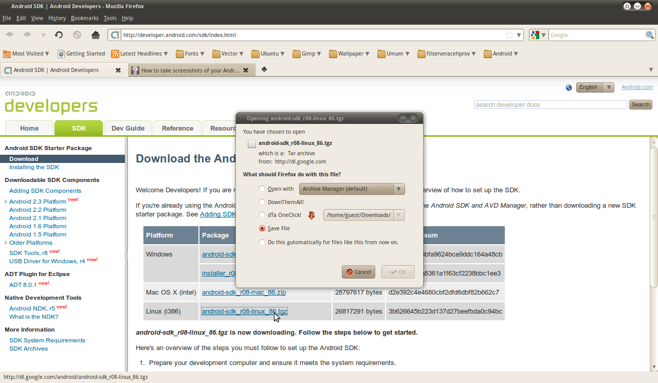 install android sdk ubuntu install android sdk ubuntu
