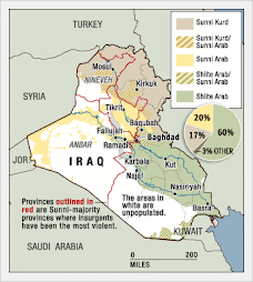 Iraq Ethnic division map