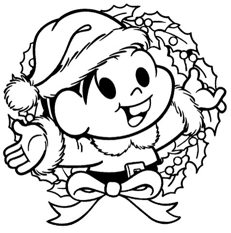 atividade desenhos de natal da turma da mônica para colorir - imagens para colorir turma da monica de natal