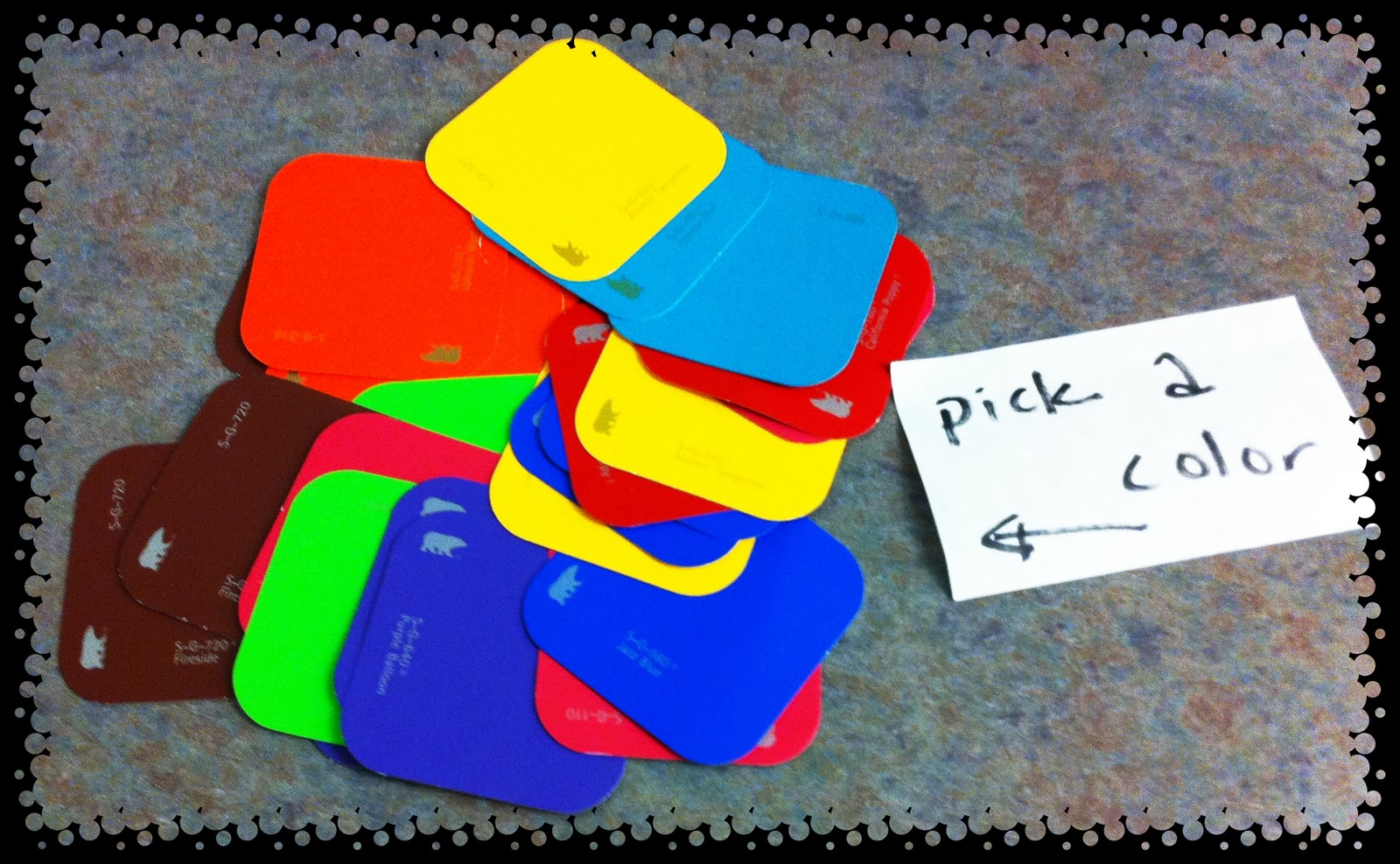 Upcycled Education Paint swatch activities