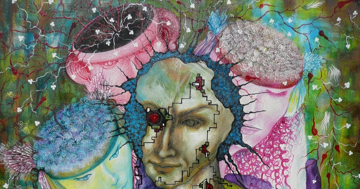 Quantum physics and mechanics painting Technology is from god Oil