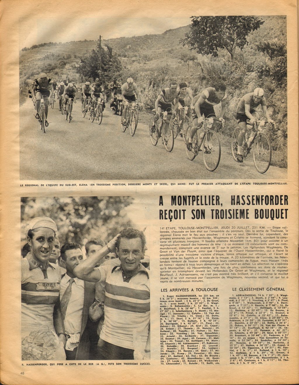 Cycling Passions 43rd Tour de France 1956
