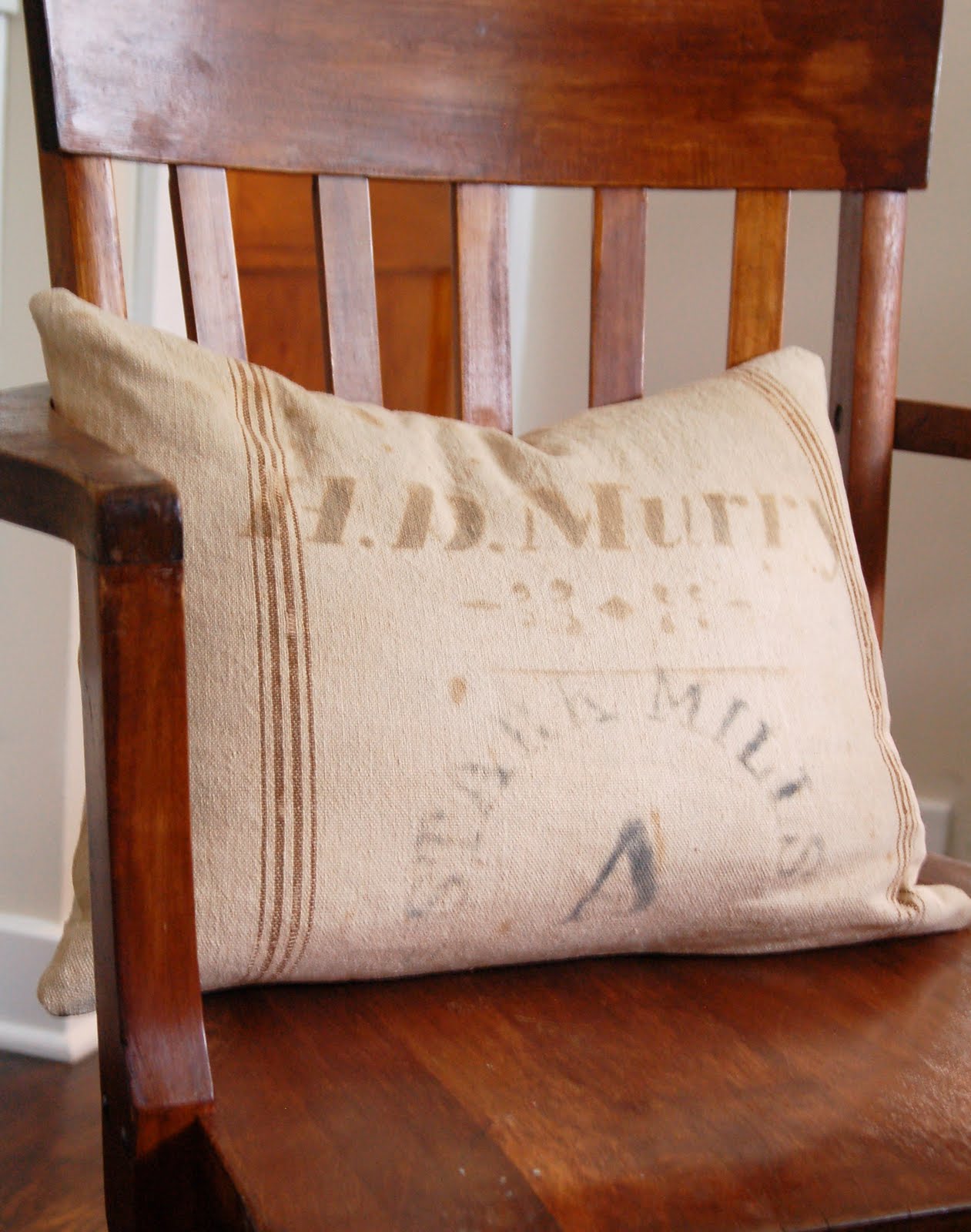 Feed Sack Pillows Miss Mustard Seed