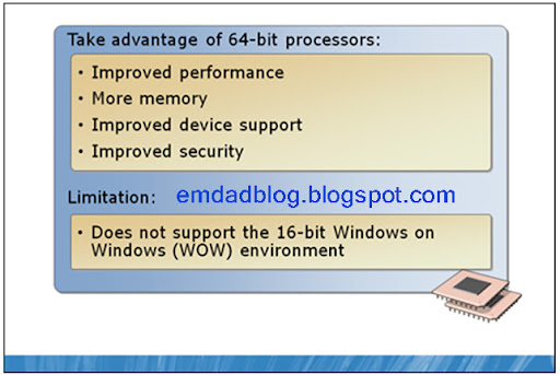 advantages of using windows 7 of windows 64 bit editions