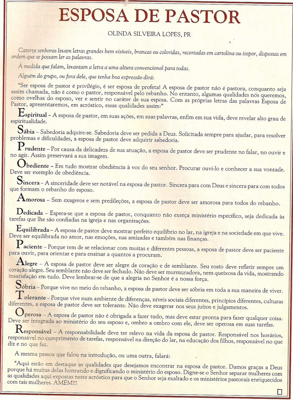 Poesia Para Esposa De Pastor - EDUCA