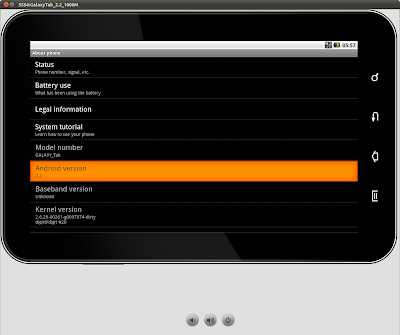 GALAXY Tab emulator on Android SDK 2.3 GALAXY Tab emulator on Android SDK 2.3