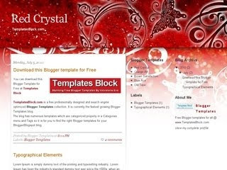 Red+Crystal Download Best Template Premium Blogger