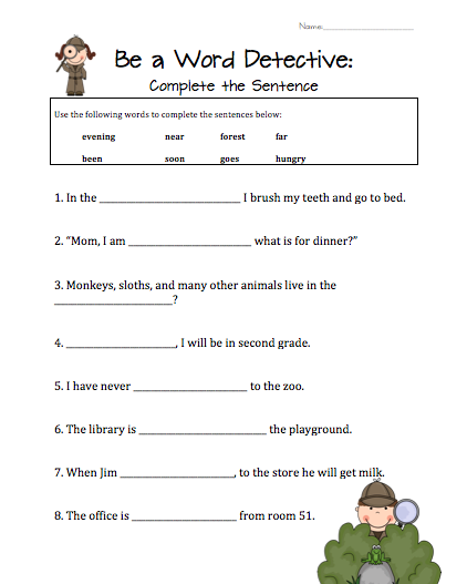 A Small Town Teacher with Big Ideas: Complete Sentence ...