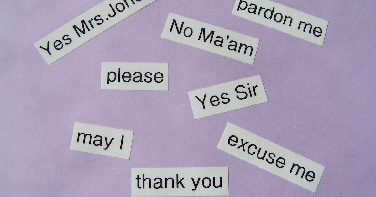 Just Curious Yes Ma'am, Yes Sir Etiquette