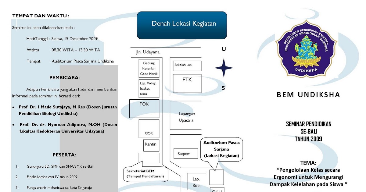 Serangkaian Esai Undiksha TEMPAT DAN WAKTU, PEMBICARA