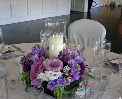 Westlake Village Inn Wedding Lavender and Plum Spring Flowers