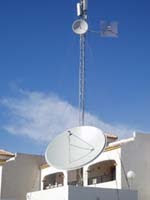 2.4m satellite dish serving 130 properties