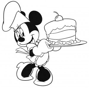 Minnie Mouse Birthday Coloring Pages