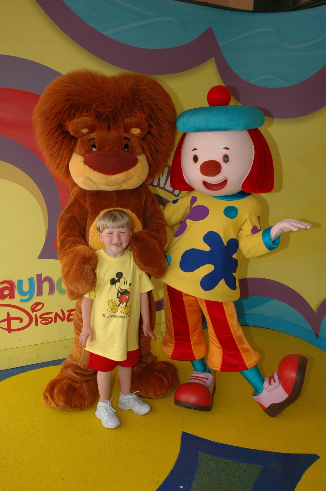 Williams Family Meeting the Characters from Playhouse Disney