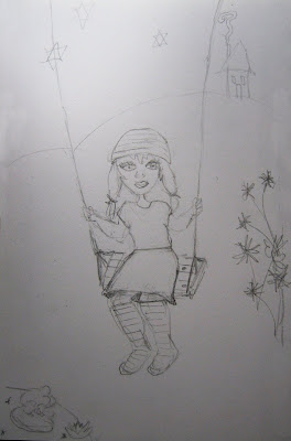 swing girl sketch