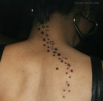 Just noticed Rihanna's got a star tattoo. Although there are new 