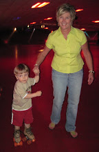 Skating with Grandmama because he kept wearing me out!