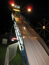 Loved the BIG slide with daddy!