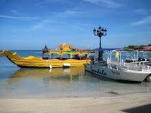 The boats that took us to the island and snorkeling