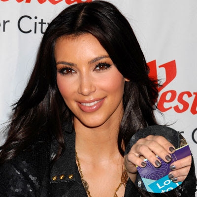 Kim Kardashian's gunmetal gray nail polish