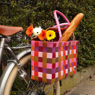 Panier multicolore Handed-by Panier multicolore Handed by velo recycle