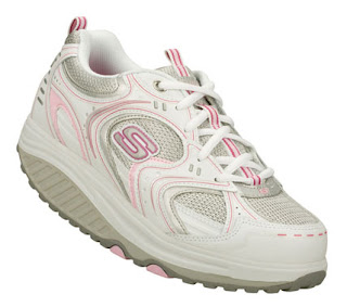 Sketchers Shape-Ups Incites coloris white silver pink sketchers shape ups basket incites white silver pink