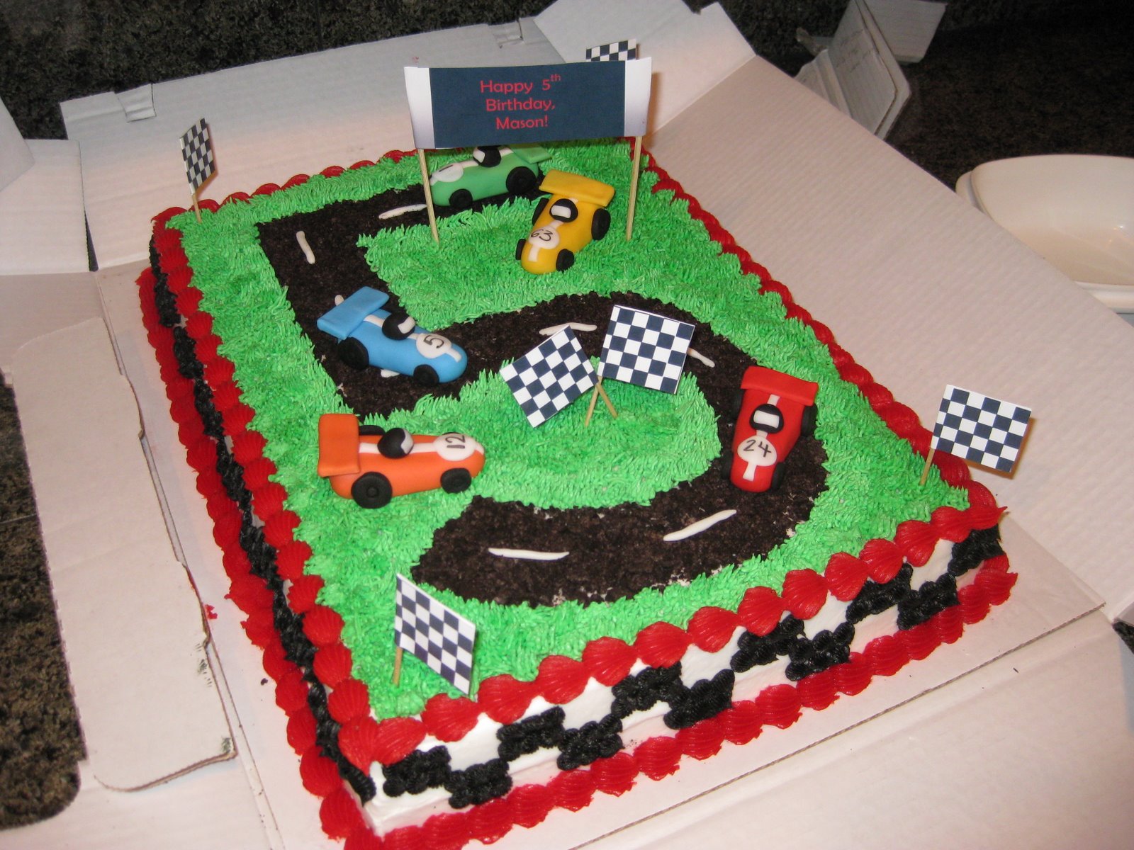 Cars cake - updated with pictures | BabyCenter