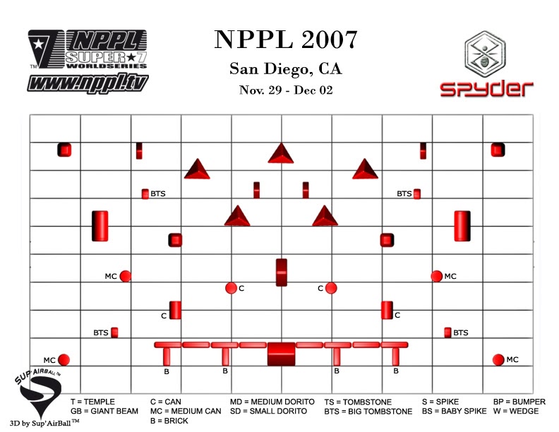 Spyder Paintball Guns Field Layout for San Diego Commander's Cup 2007