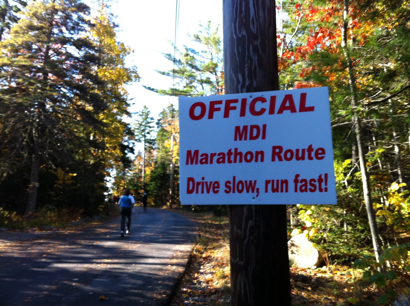 Running Becca Mount Desert Island Marathon, Bar Harbor, Maine 10/17/10