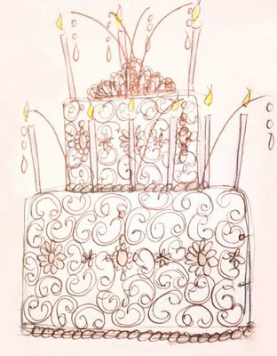 She wanted an ultra fancy cake with all the bells and whistles She wanted an ultra fancy cake with all the bells and whistles