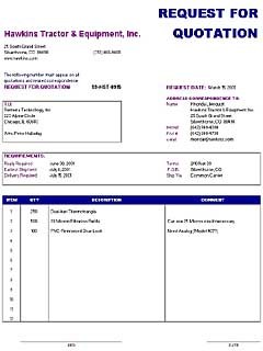 Office Template: Request for Quotation
